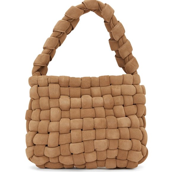 NWT A.W.A.K.E. Mode  interwoven faux-suede tote bag - Picture 1 of 11